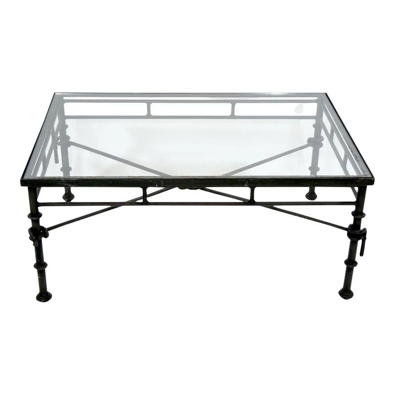 19th Century Painted Wrought Iron Coffee / Cocktails Table