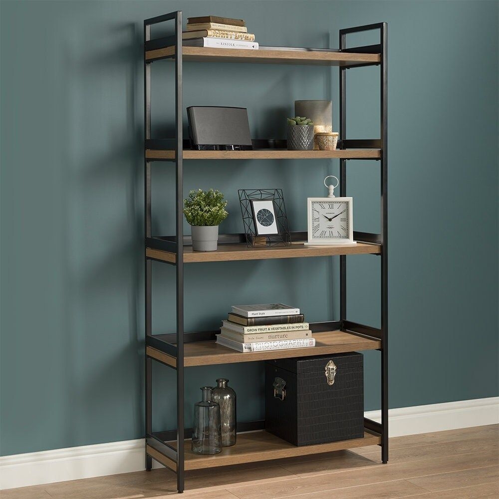 5 Tier Industrial style Bookcase
