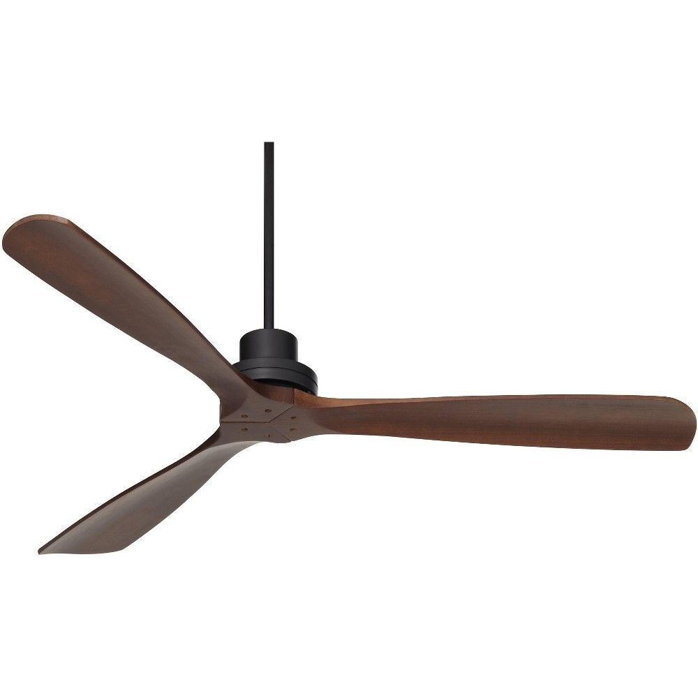 66" Casa Vieja Delta-Wing XL DC Industrial Indoor Ceiling Fan with Remote Control Matte Black Dark Walnut for Living Room Kitchen House Bedroom Family