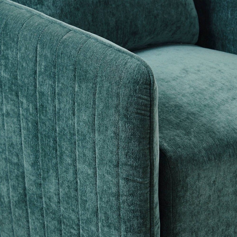 Adobe Upholstered 360 Degree Swivel Chair Green - Madison Park