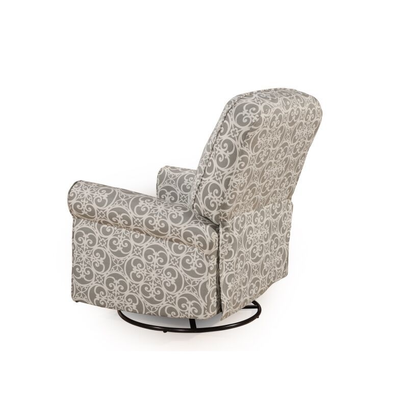 Ashewick Swivel/Glider Recliner Doodles Ash in Gray by Prime Resources International