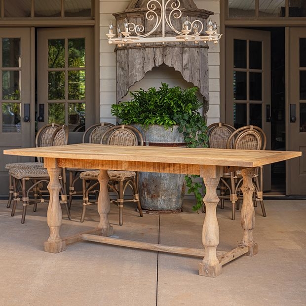 Classic French Farmhouse Rectangle Dining Table | FREE SHIPPING