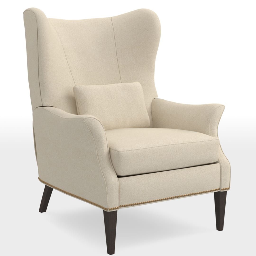 Clinton Modern Wingback Recliner Chair with Nailheads