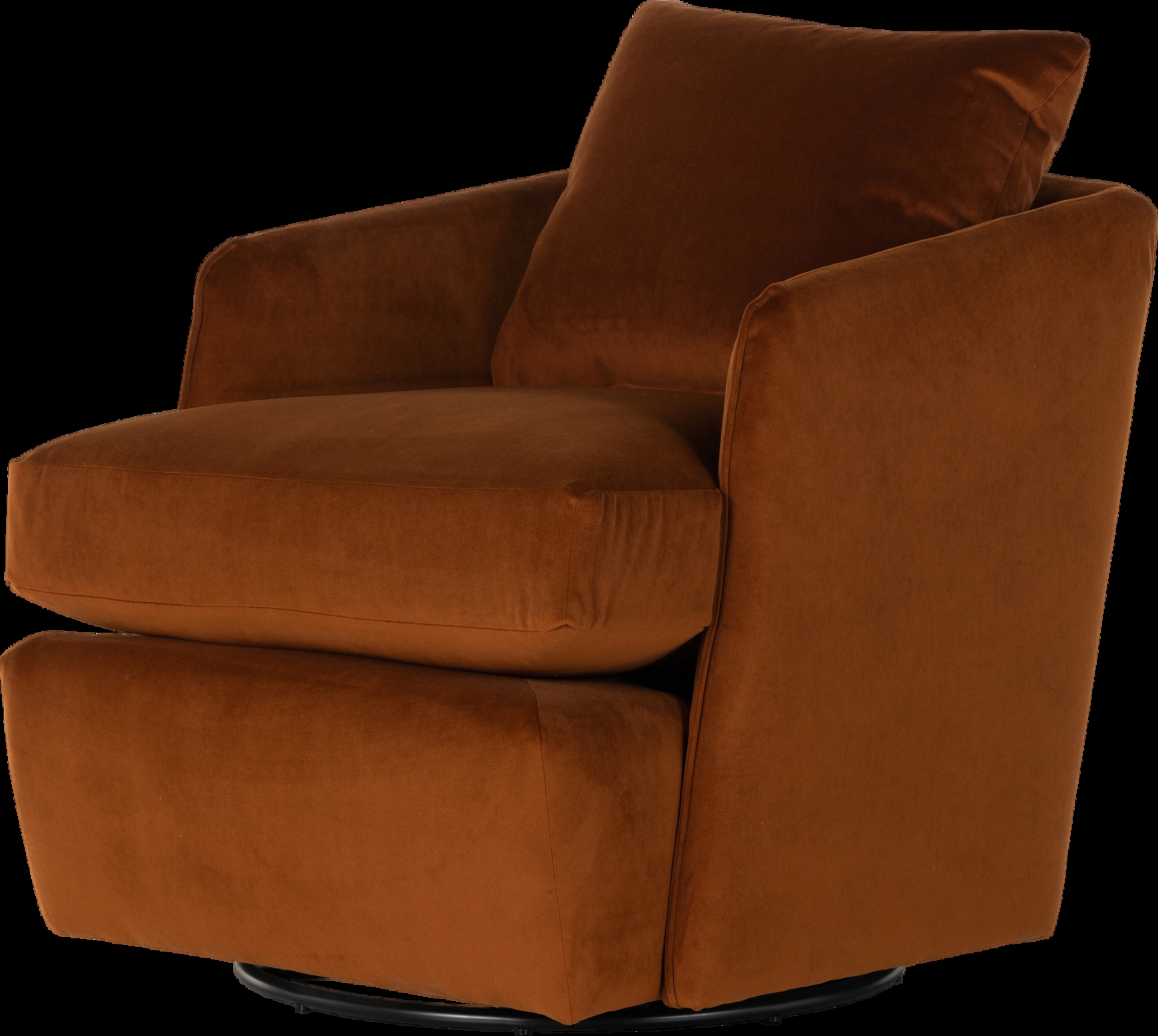 Four Hands Whittaker Swivel Chair - Color: Bleecker Rust