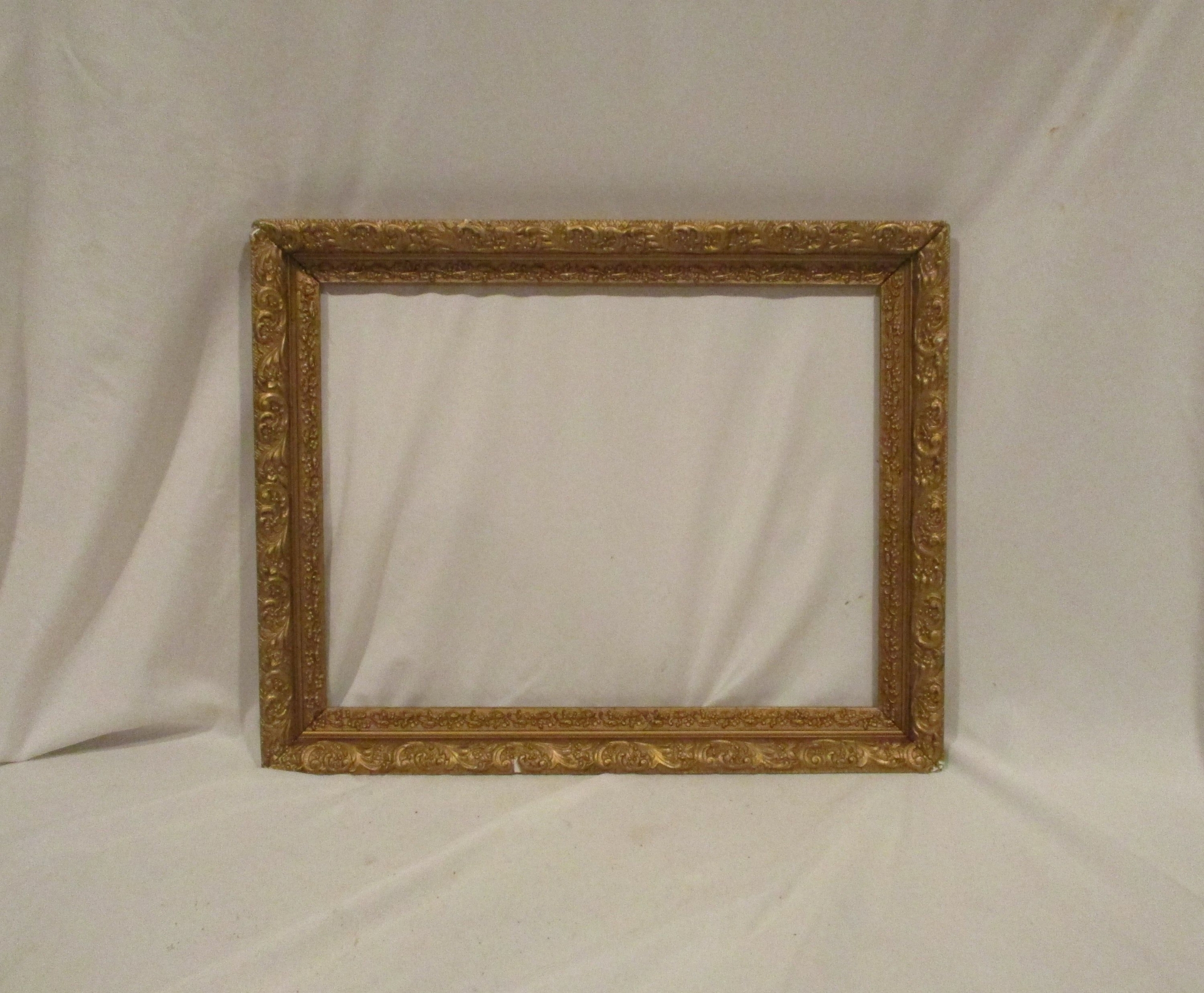 Large Picture Frame, Wood Rectangular Fine Art Frame, Classical Gold Style, Great Art Salvage
