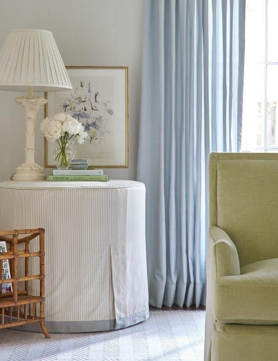 linen striped bordered box pleats table skirt, Farmhouse Tablecloth ,flax table skirt,Home decor