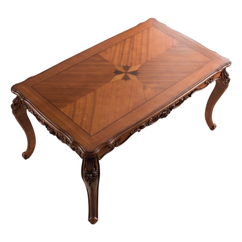 Mid-Century Dining Table Rectangle Solid Wood 4 Legs Dining Table for Living Room - 51.2L x 31.5W x 29.5H / Without Chairs