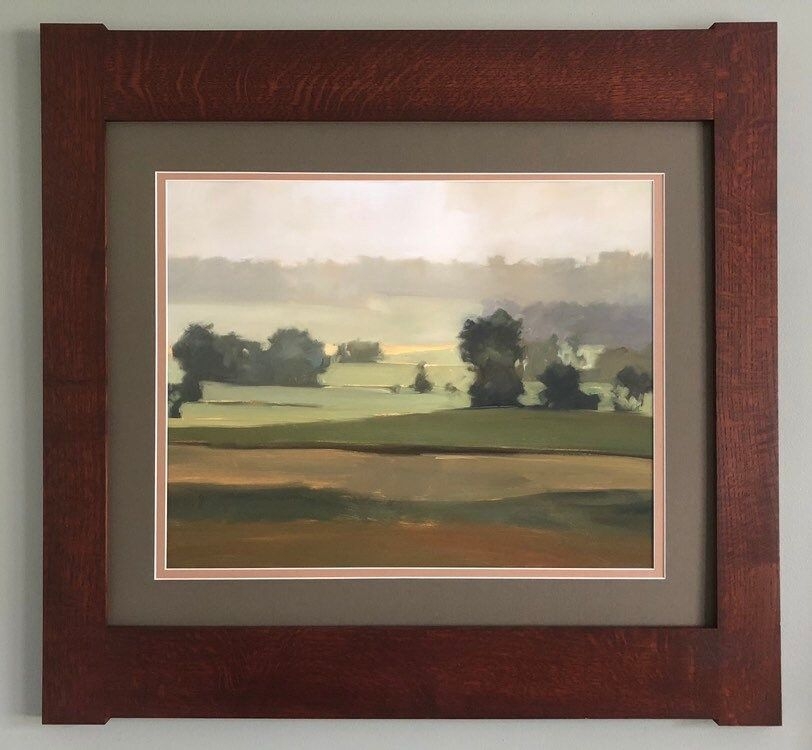 Morning Haze Style Art in Quartersawn Oak Frame