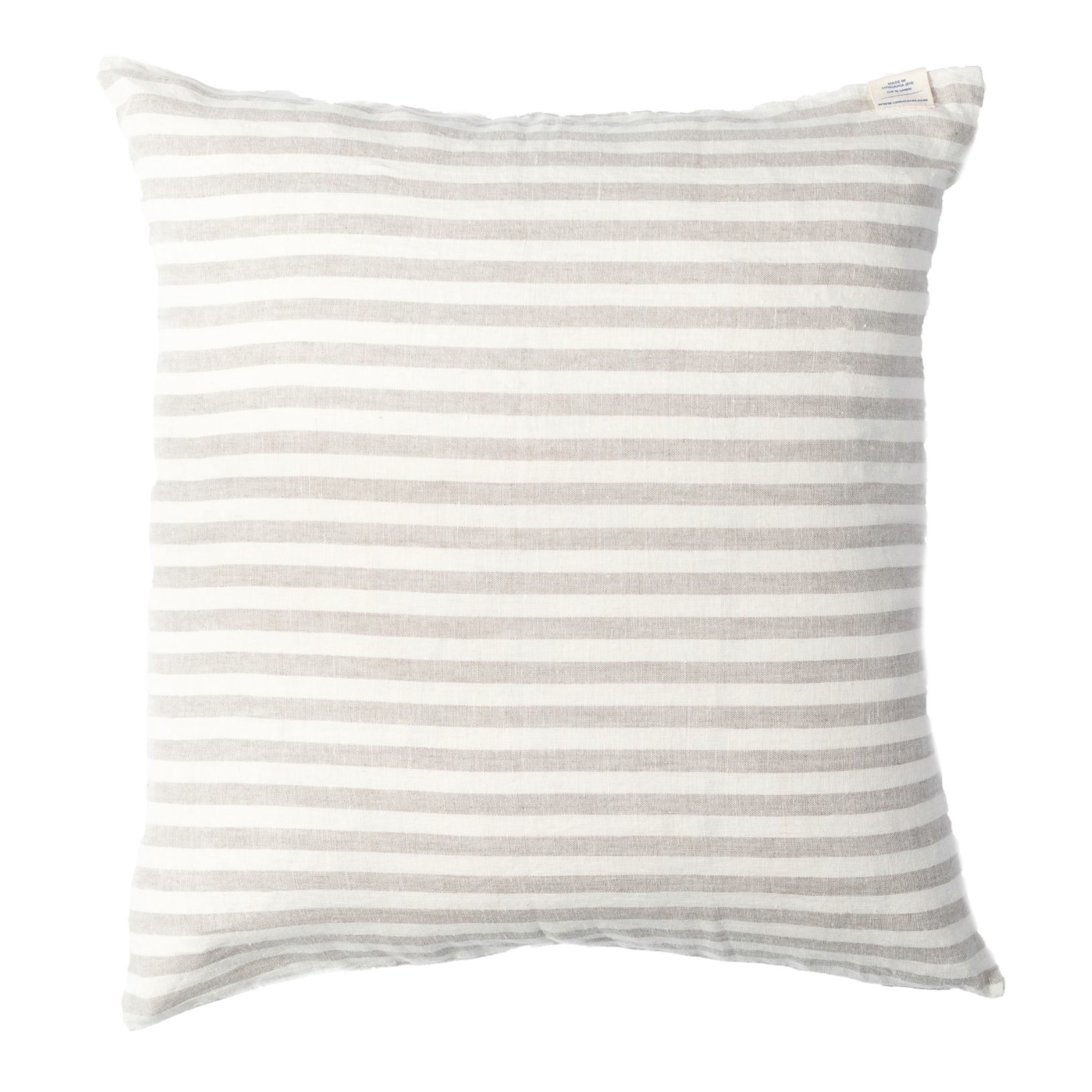 Natural Stripe Linen Pillow Cover