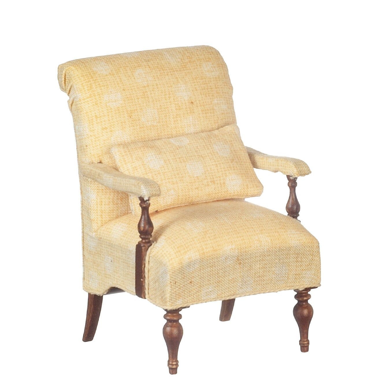 New from jbm dollhouse 1850 oxford easy chair in walnut