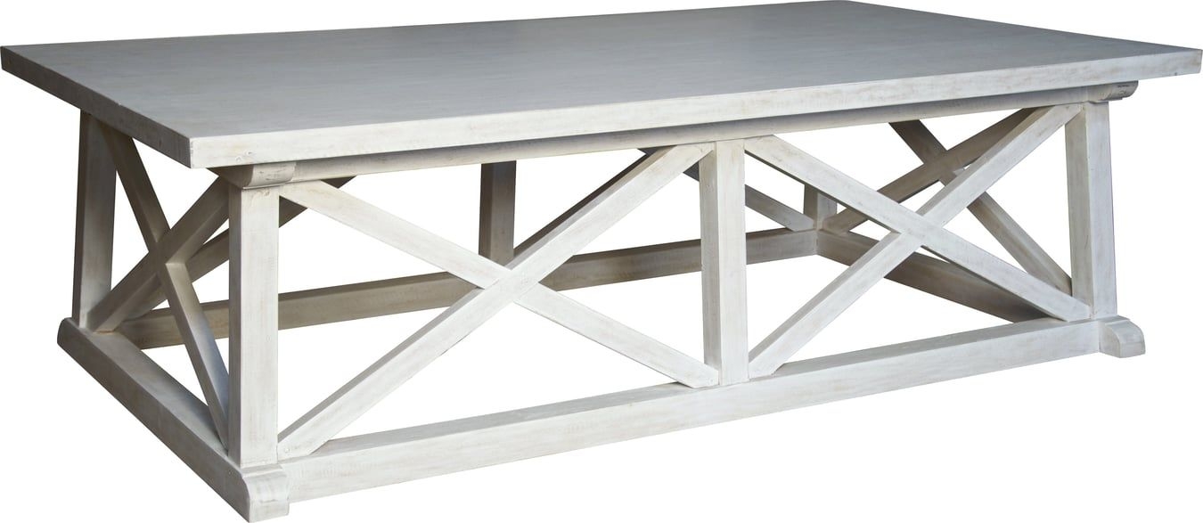 Noir Sutton Coffee Table - Finish: White Wash