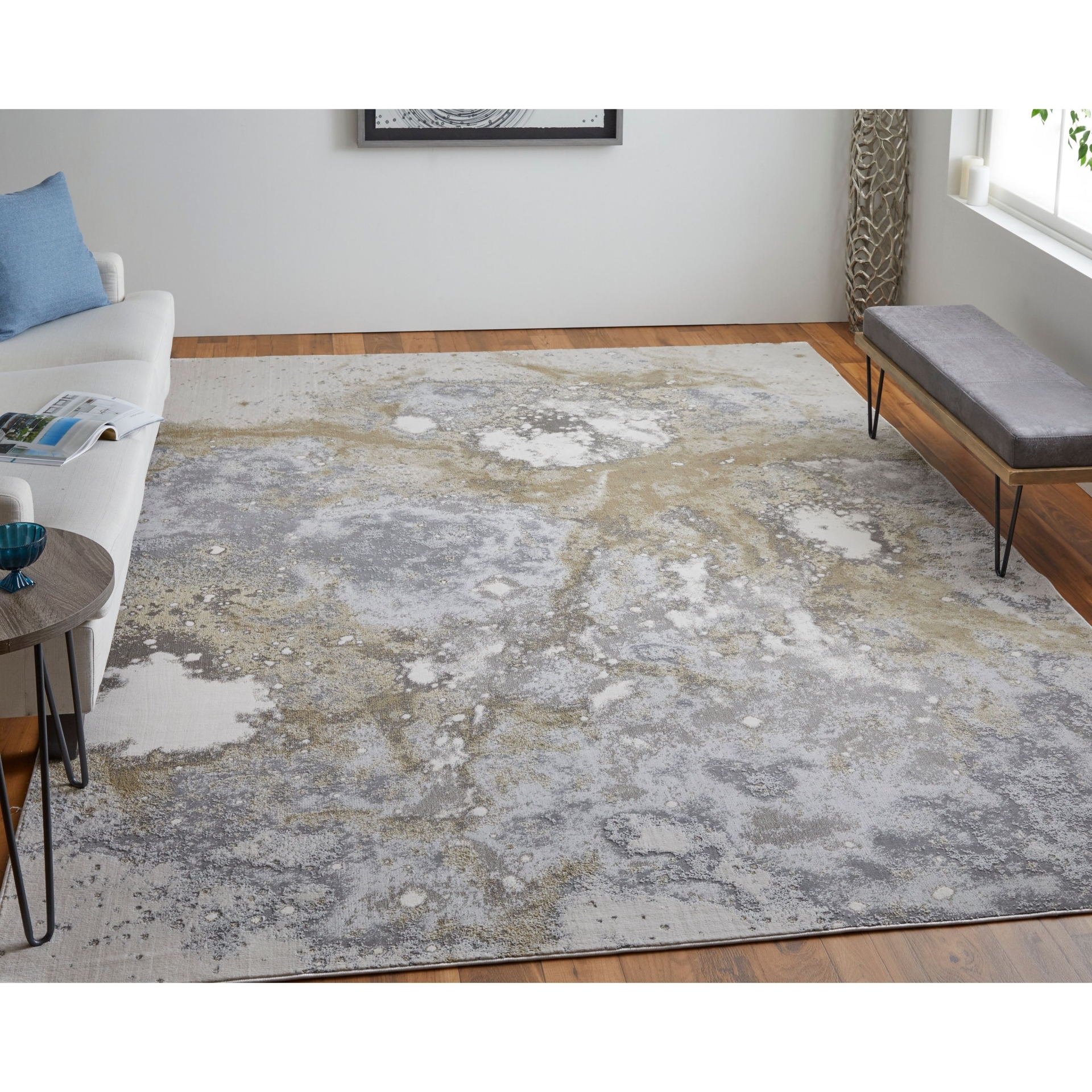 Oria Abstract Industrial Area Rug