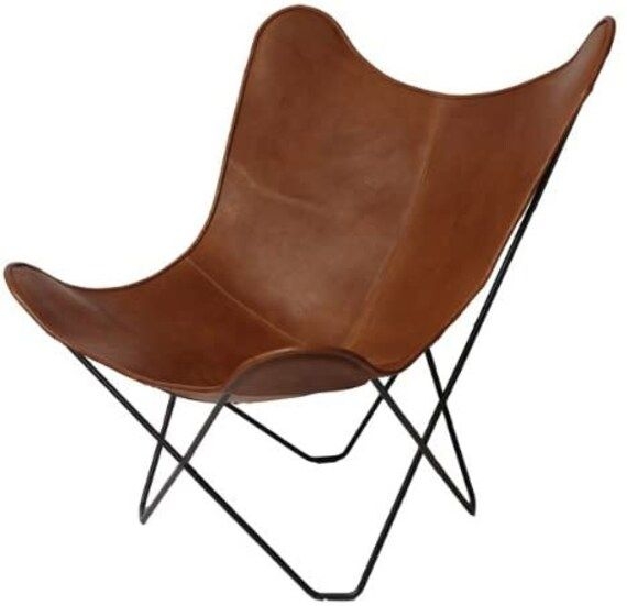 Original BKF Chair. 100% Handcrafted. Cowhide Leather Butterfly Chair from Argentina. Frame Chrome.