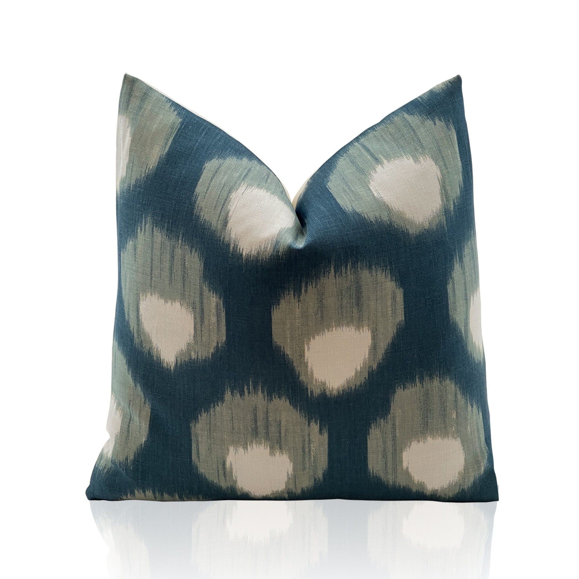 Peter Dunham Bukhara Pillow in Blue- Blue, Decorative Throw Pillow