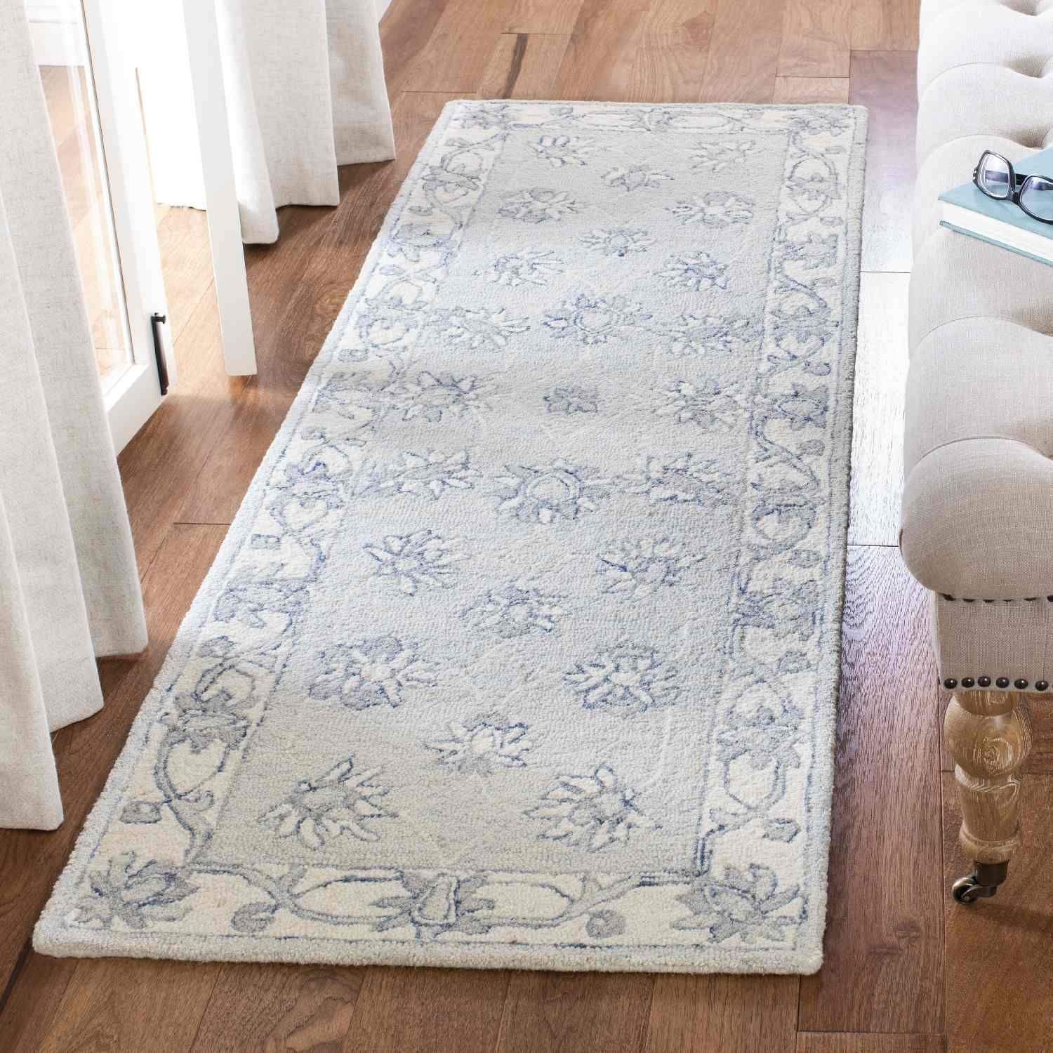 Safavieh Clearance Micro-Loop MLP536L Light Blue Rug - 4'0x6'0 - Rectangular