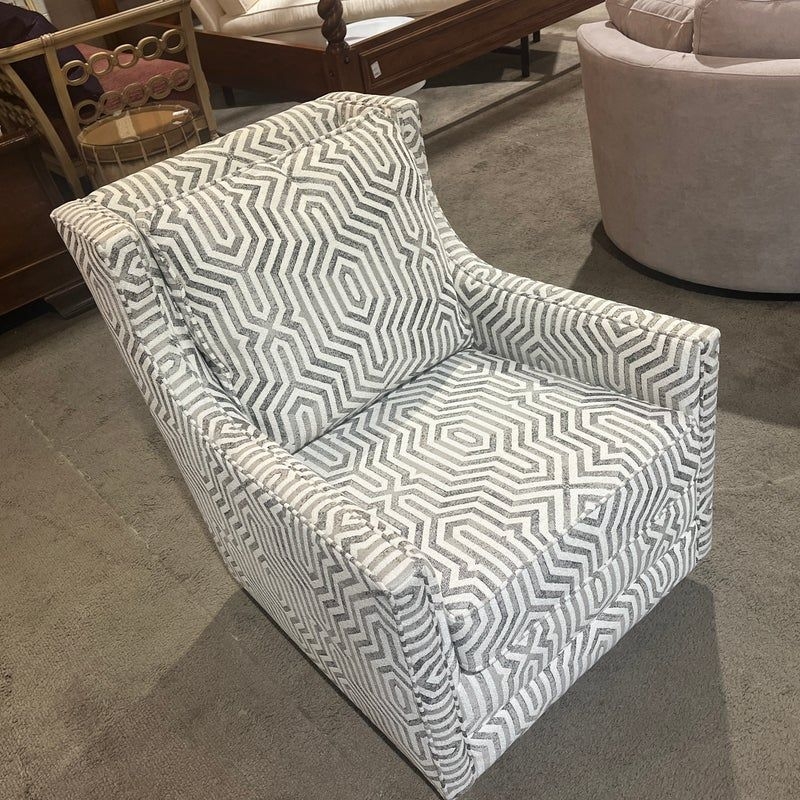 Sam Moore Swivel Rocking Chair Geometric Pattern