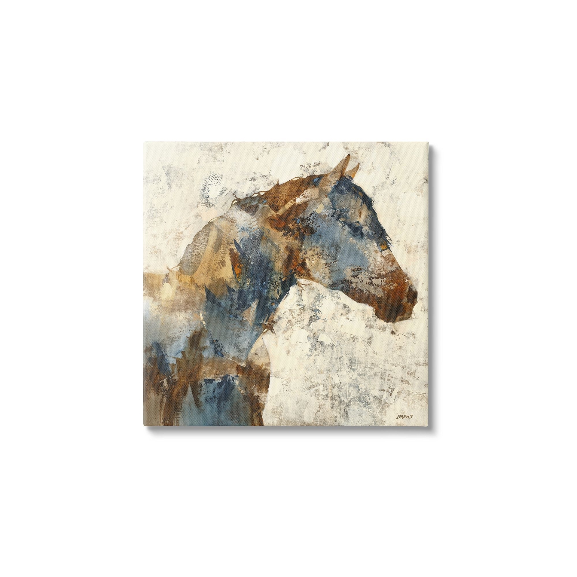 Stupell Home Decor Abstract Horse Canvas Wall Art, Brown, 24X24