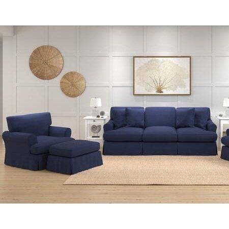 Sunset Trading Horizon 3 Piece Slipcovered Living Room Set