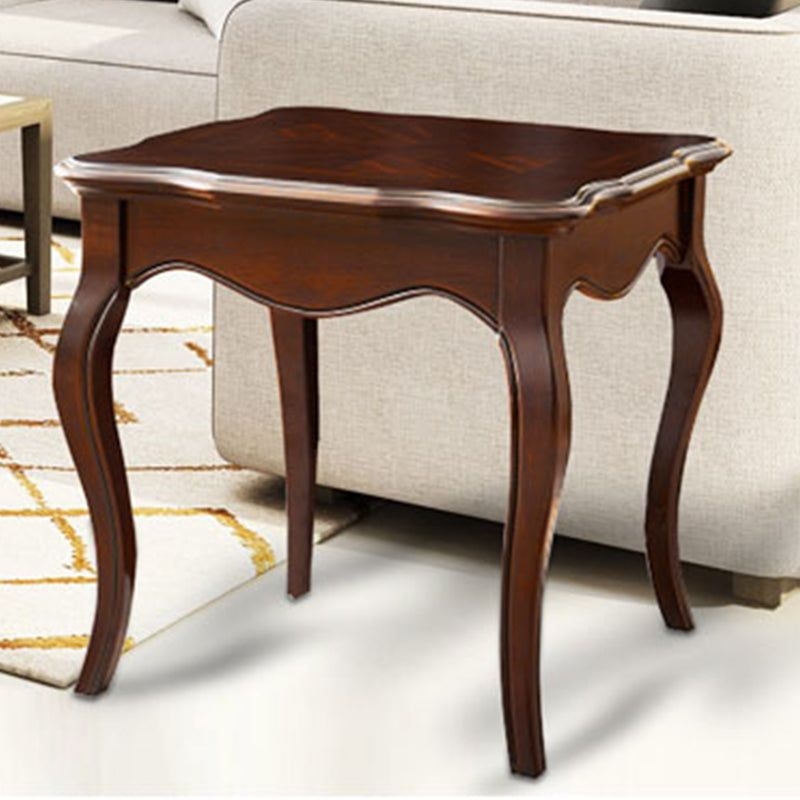 Traditional Square End Table 4 Legs Sofa Side End Table for Living Room - 23.6L x 23.6W x 23.6H / Copper / Shelves Not Included