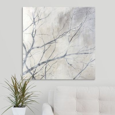 Union Rustic 'Beyond the Window Sill' Painting on Canvas & Fabric in Brown/Gray, Size 30.0 H x 30.0 W x 1.25 D in | Wayfair | Home Decor
