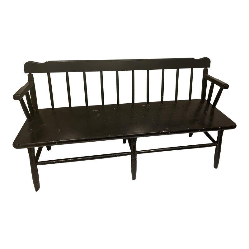 Vintage Wooden Deacons Bench