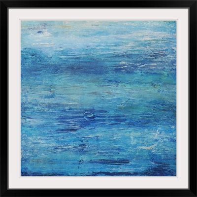 Wrought Studio 'Ocean Bay' Graphic Art Print in Blue/Brown, Size 20.0 H x 20.0 W x 1.0 D in | Wayfair | Home Decor