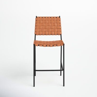 AllModern Ryland 26" Counter Stool in Black/Brown | Size 40.0 H x 18.5 W x 21.0 D in