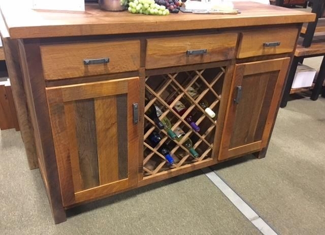 Almanzo Reclaimed Barnwood Wine and Bar Cabinet
