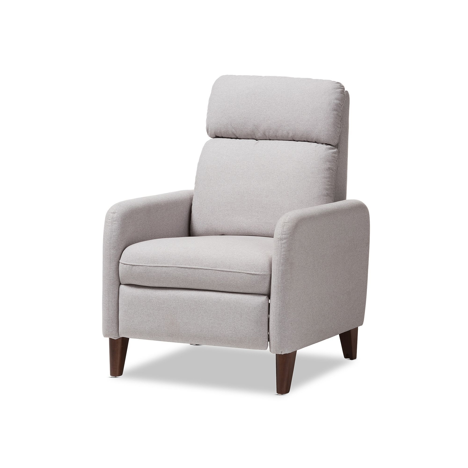 Baxton Studio Mid-Century Lounge Chair Recliner, Multicolor