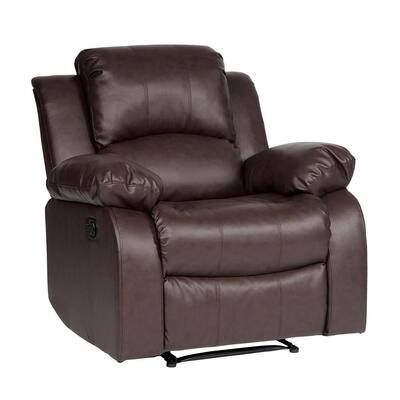 Bianca Brown Faux Leather Recliner