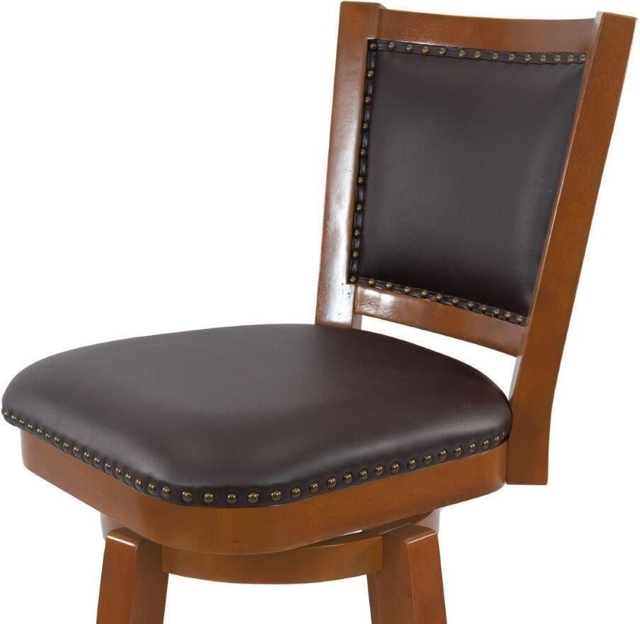 Broadmoor 29 Inch Swivel Bar Stool In Walnut | 1StopBedrooms