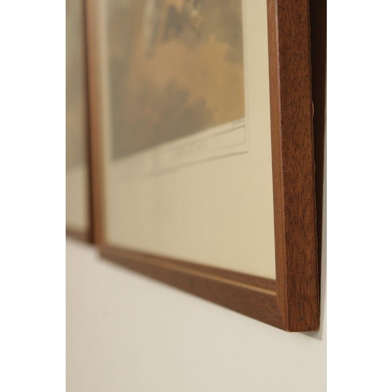 English Field Sport Hunting Aquatints, Custom Framed - A Pair