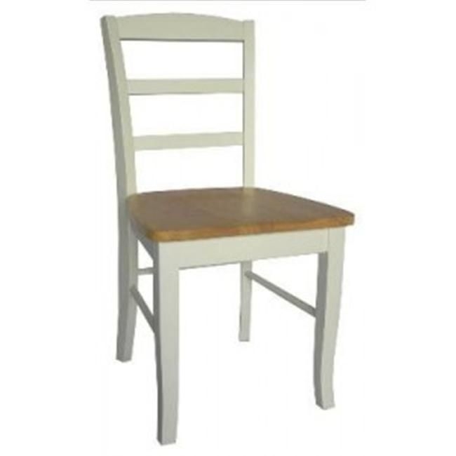 International Concepts C02-2P Dining Essentials Solid Wood Dining Chair - White - Natural