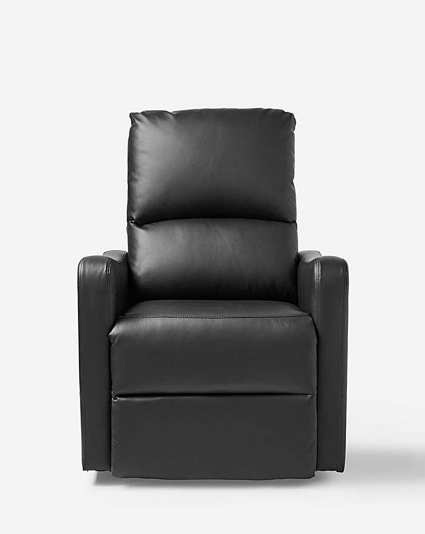 JD Williams Lincoln Rise & Recline Faux Leather Black - Sofas