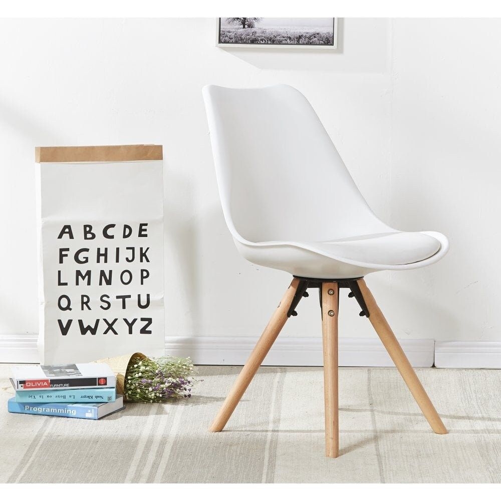 Plastic Dining Chair Available in White, Black, Grey, Pink, Single Set of 2 4 6