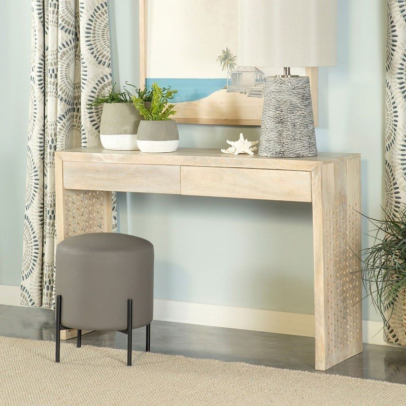 White Washed Console Table by Coaster Furniture