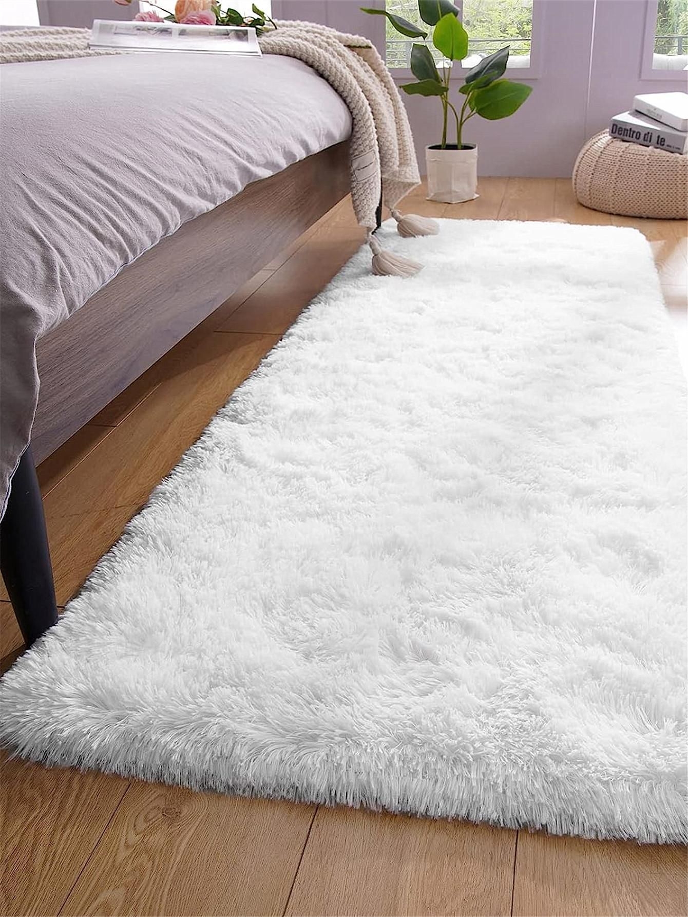 1pc Solid Fuzzy Rug