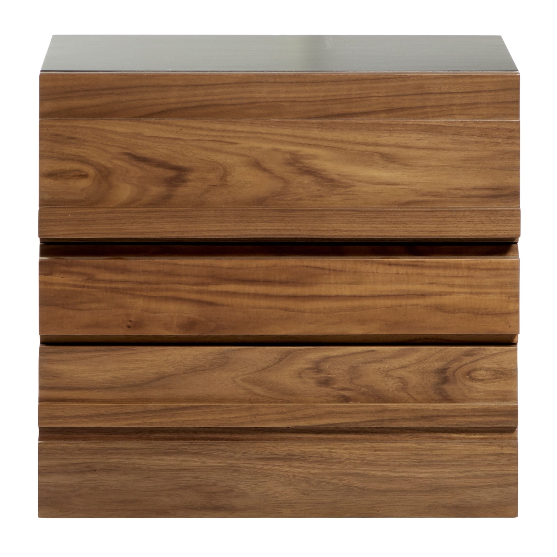 2-Drawer Contemporary Wood Nightstand with Power and USB Outlets, 25" x 23"