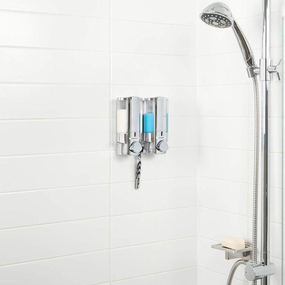 Aviva Double Shower Soap Dispenser Chrome