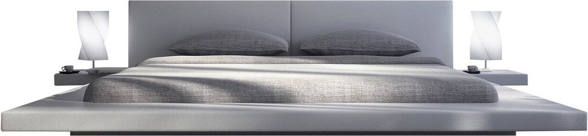 Bed Joaquin Wit - Kunstleer - 140x200cm - Hoogte 72 cm