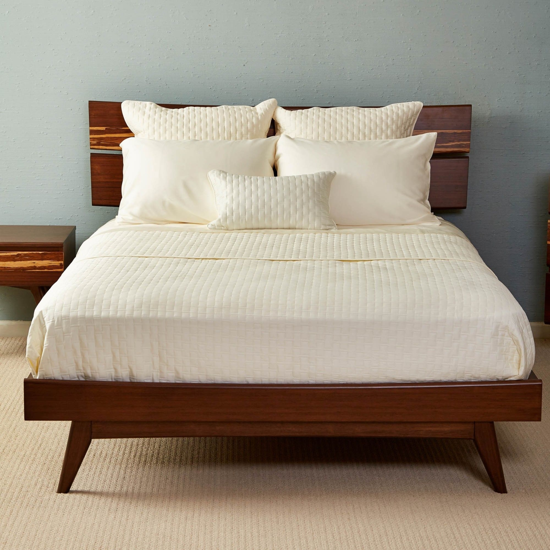 BedVoyage Luxury 100% viscose from Bamboo Quilted Euro Sham, 1pc - Ivory