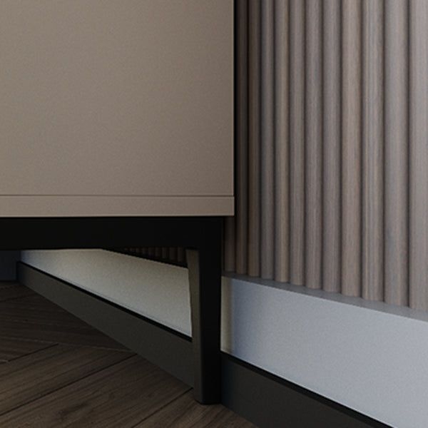Contemporary Stone Sideboard 3-Drawer and 2-Door Dining Room Sideboard - 47L x 14W x 33H / Off-White