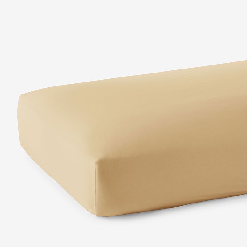 Legends Hotel Supima Cotton Wrinkle-Free Sateen Fitted Sheet - Cornsilk