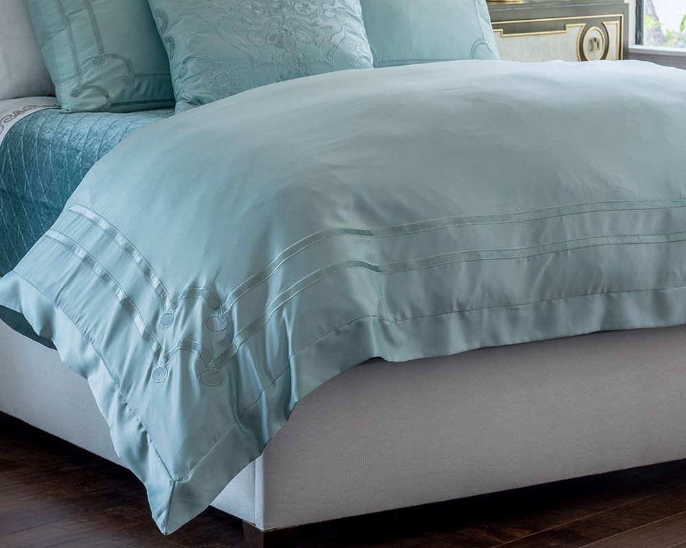 Lili Alessandra Vendome Duvet - Color: Sea Foam; Size: Queen