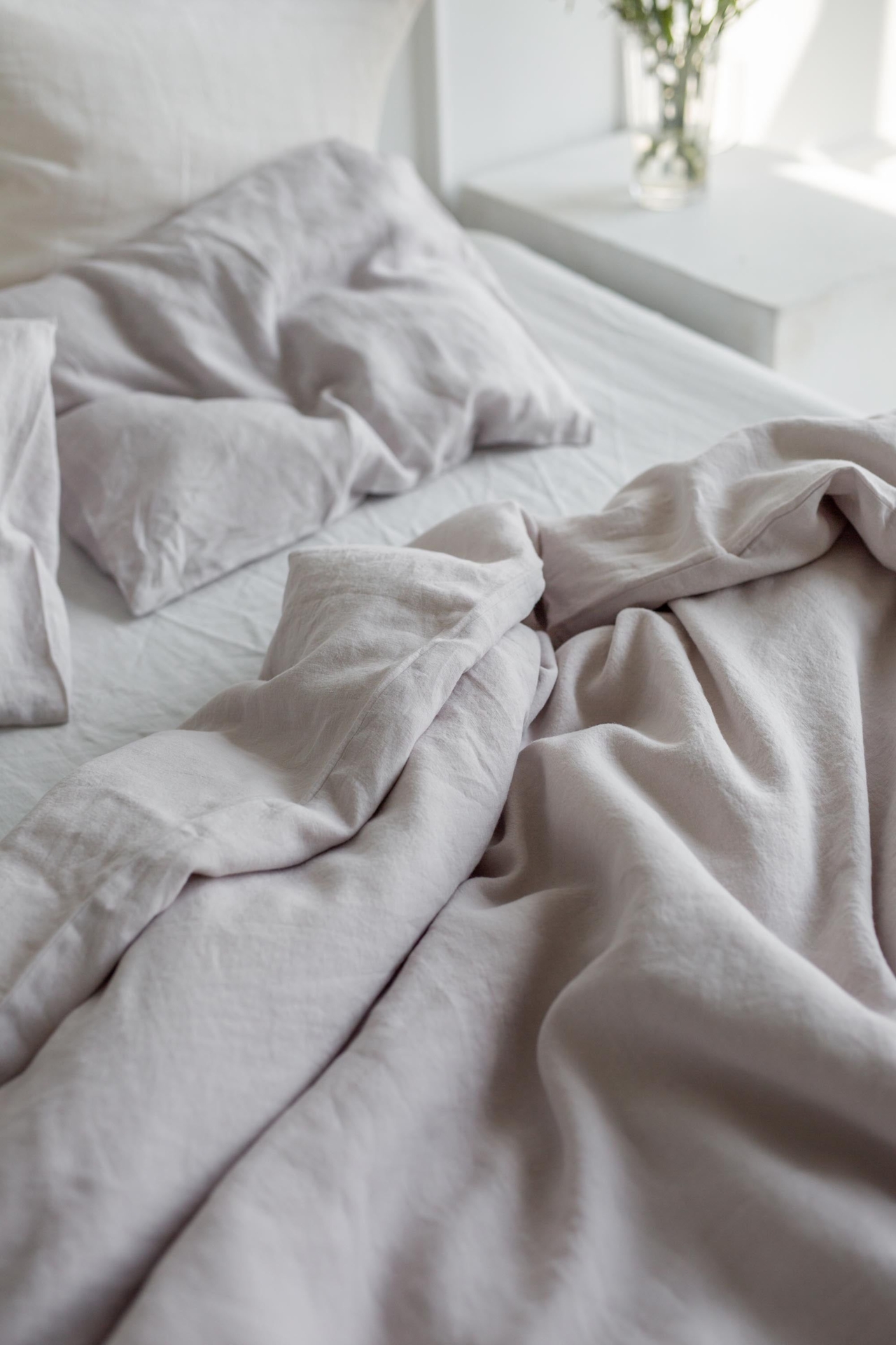 Linen duvet cover in Cream - US Full/Double / Cream