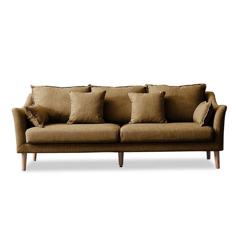 Modern Standard Wood Legs Fabric Sofa Cushions Sofa for Living Room - Coffee / Sponge