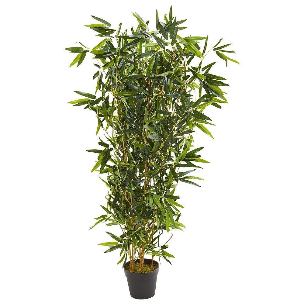 nearly natural 57-In. Bamboo Artificial Tree (Real Touch) UV Resistant (Indoor/Outdoor), Green
