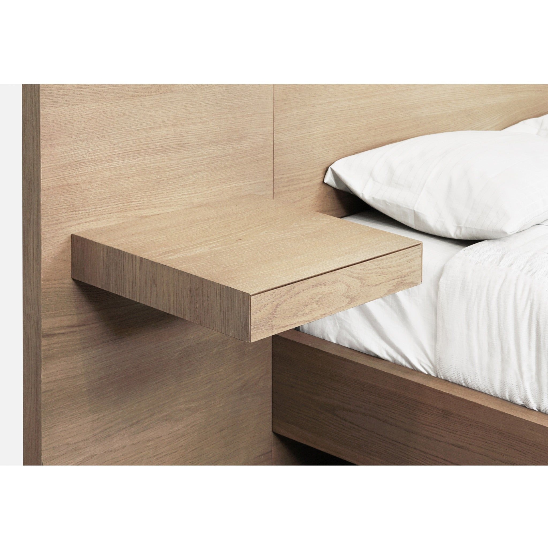 One Live Edge Wall Platform Bed - Queen