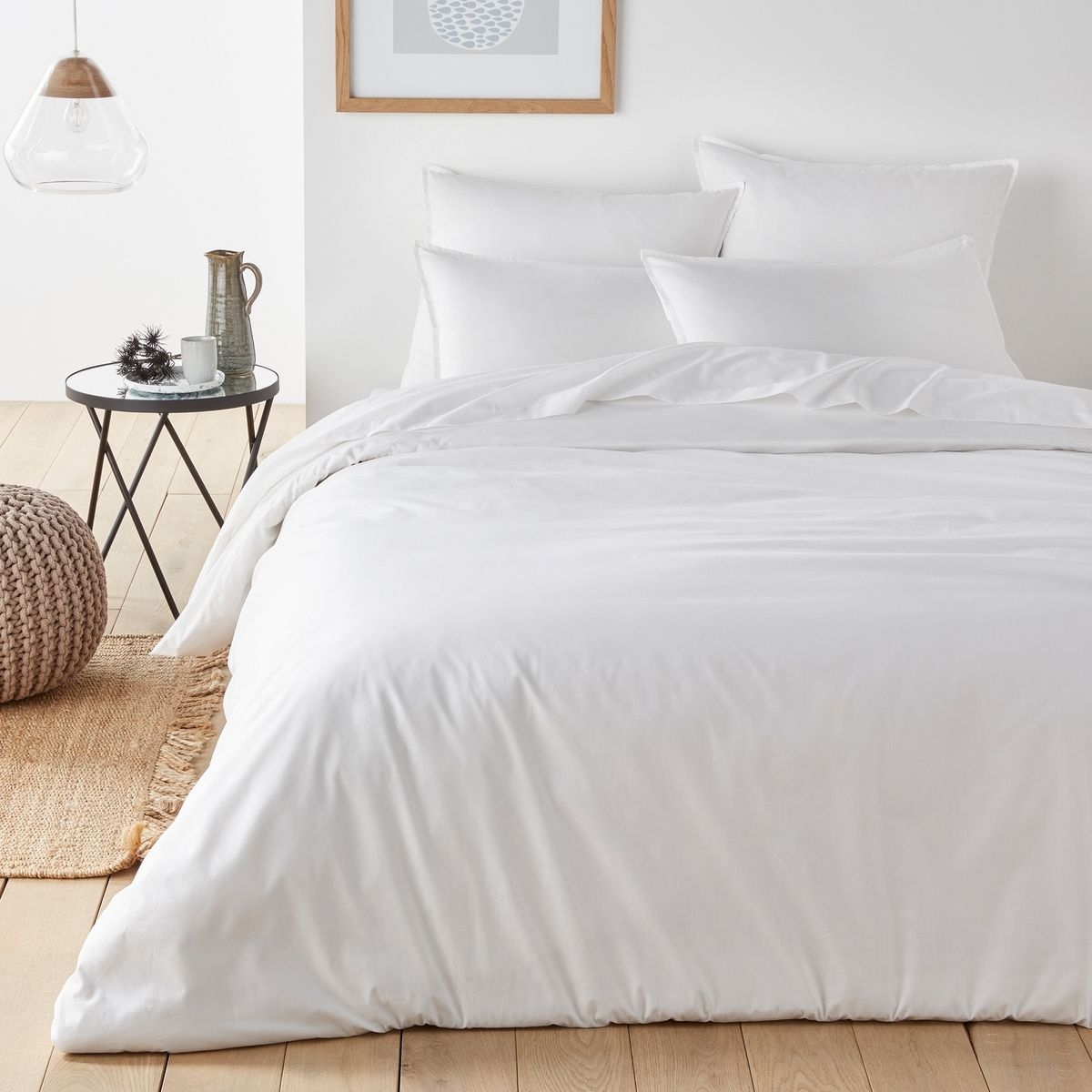 Organic Cotton Percale Plain Fitted Sheet