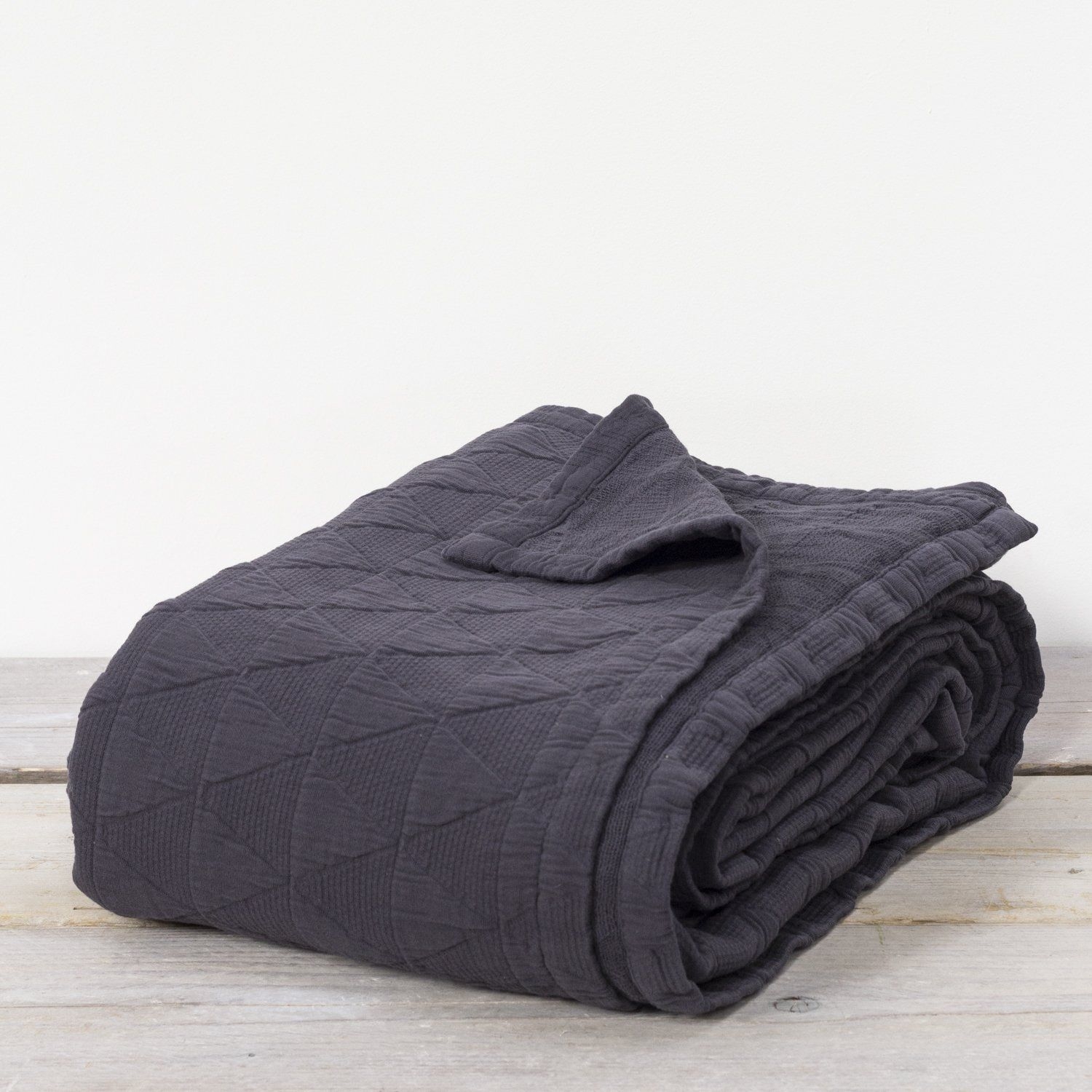 Stockholm Slate Grey Bedspread